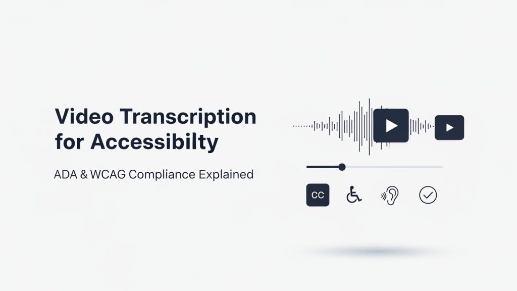 Video Transcription for Accessibility ADA & WCAG Compliance Explained